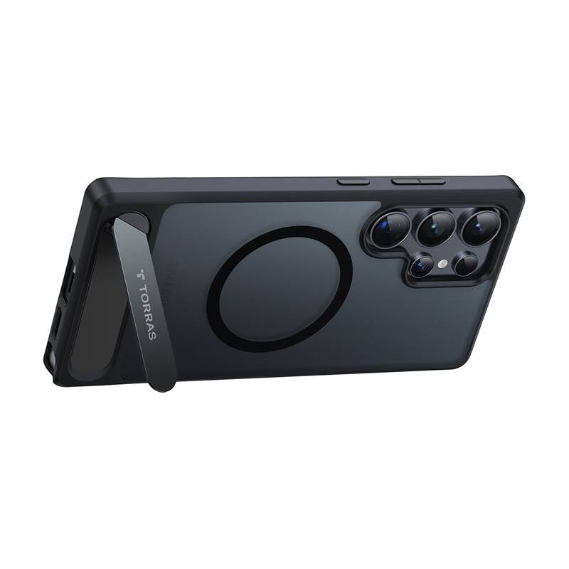 Torras Phone Case Pstand Series for Samsung S25 Ultra (black)_1