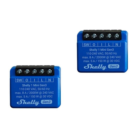 Shelly 1 Mini Gen3 Set of 2 Controllers, WiFi/Bluetooth_0