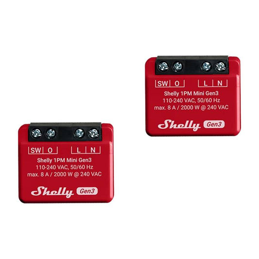 Shelly 1PM Mini Gen3 Set of 2 Controllers, WiFi/Bluetooth_0