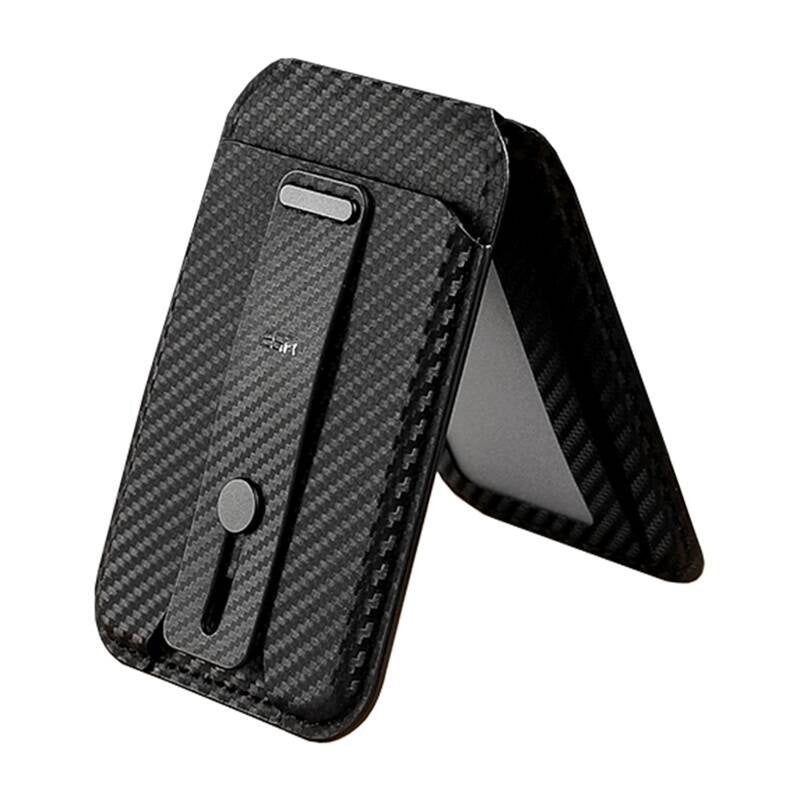 ESR magnetic wallet with stand function (carbon fiber)_2