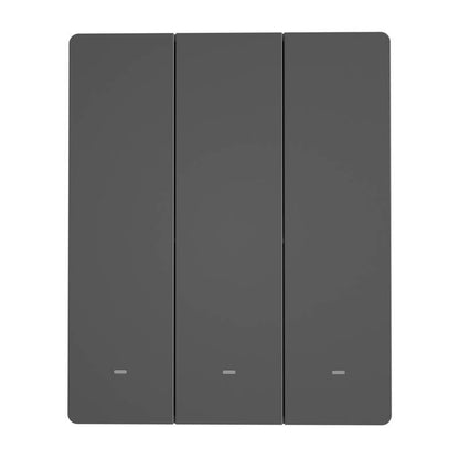 Smart WiFi wall switch SONOFF M5-3C-80 (3-channel, for frame, graphite)_2