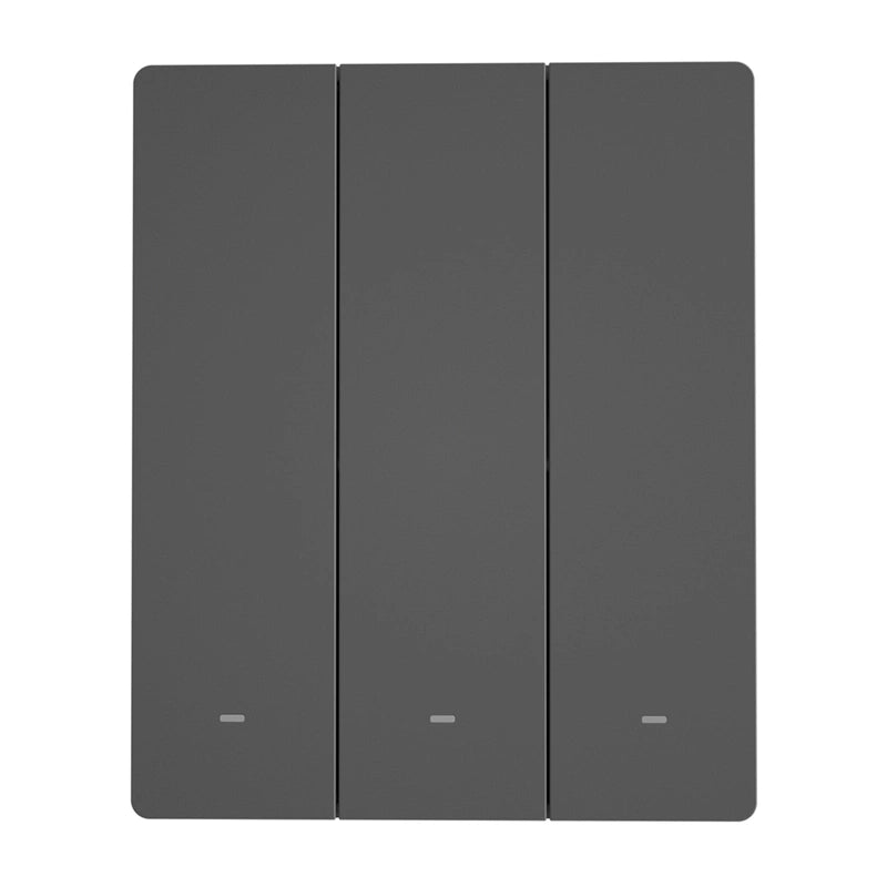 Smart WiFi wall switch SONOFF M5-3C-80 (3-channel, for frame, graphite)_3