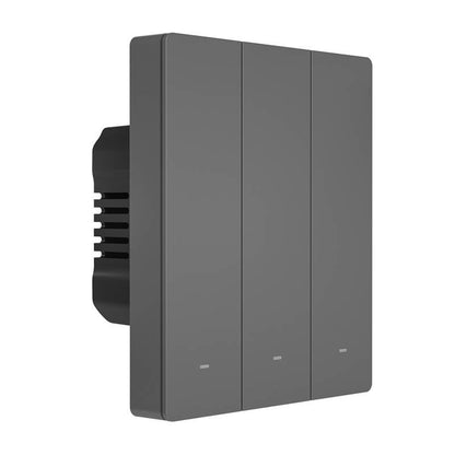 Smart WiFi wall switch SONOFF M5-3C-80 (3-channel, for frame, graphite)_4