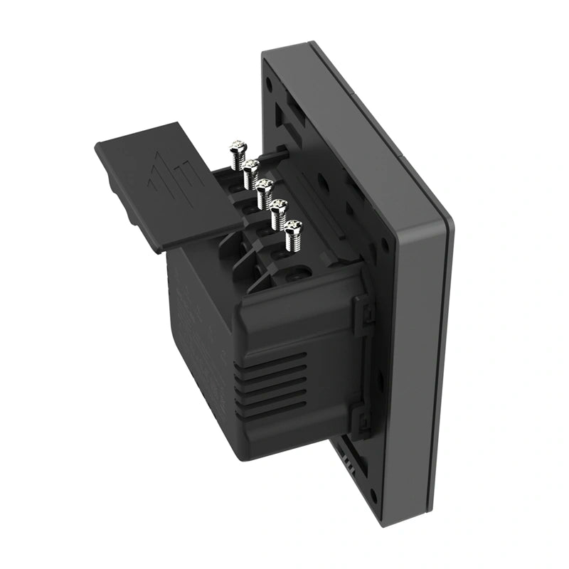 Smart WiFi wall switch SONOFF M5-3C-80 (3-channel, for frame, graphite)_7