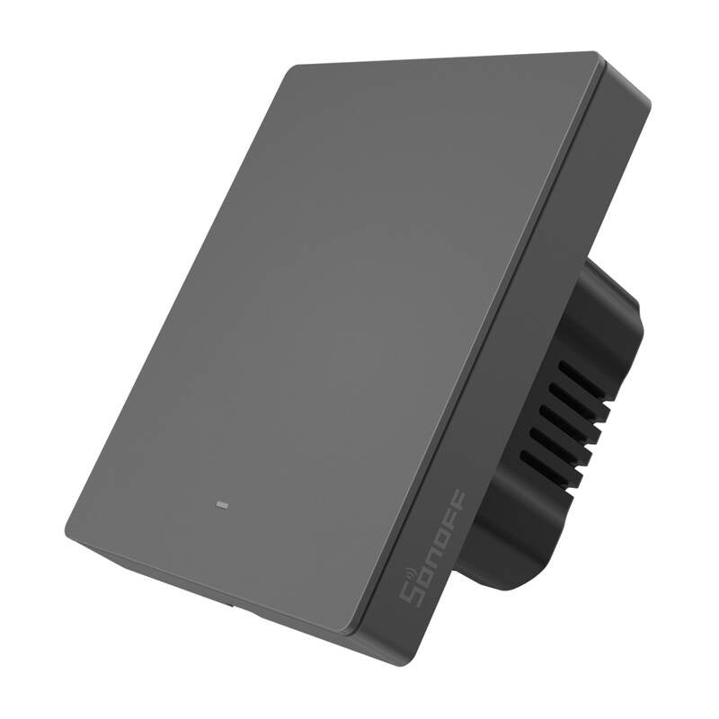 Smart WiFi wall switch SONOFF M5-1C-80 (1-channel, for frame, graphite)_1