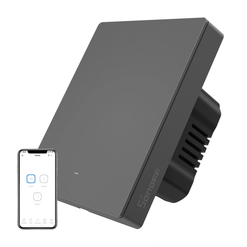 Smart Matter Over Wi-Fi wall switch SONOFF M5-1C-80 (1-channel, for frame, graphite)_6