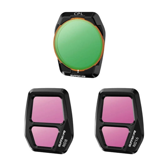 Sunnylife A3S-FI925CPL adjustable lens filter, CPL+ND8+ND16 for AIR 3S 3pcs_0