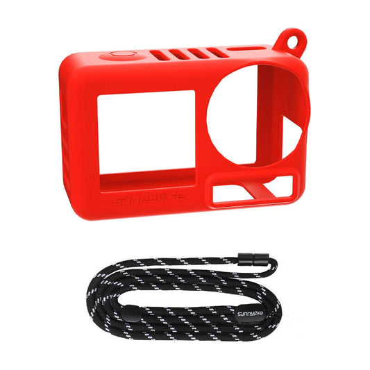 Sunnylife OA5-BHT885-R silicone case with strap for ACTION 5 PRO (red)_0