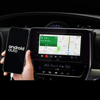 Auto Rádio 2 DIN JVC KW-M565DBT 6.8" com CarPlay, Android Auto, DAB+ e Bluetooth