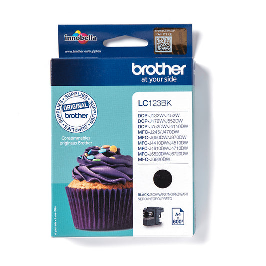 Tinteiro Brother LC-123 BK / Preto / Compatível com Impressoras Brother_0
