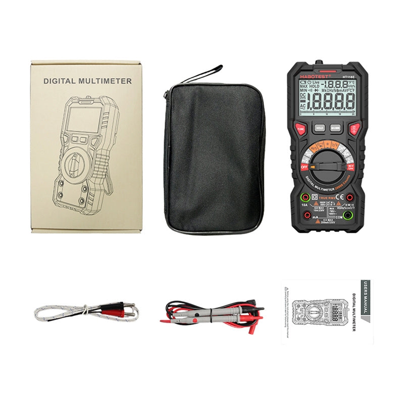Habotest HT118E Universal Digital Multimeter True RMS NCV_0