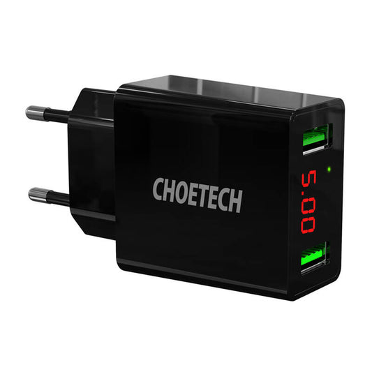 C0028 2*USB-A network charger with display (black)_0