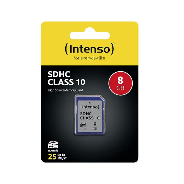 Cartão de Memória Intenso SDHC 8GB Classe 10 / Cartão SD Preto_0