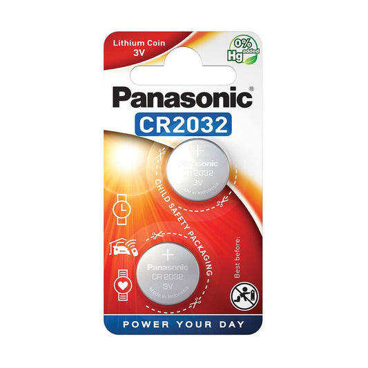 Pilha Lithium Botão Cr2032 3V Blister 2 Unidades Panasonic