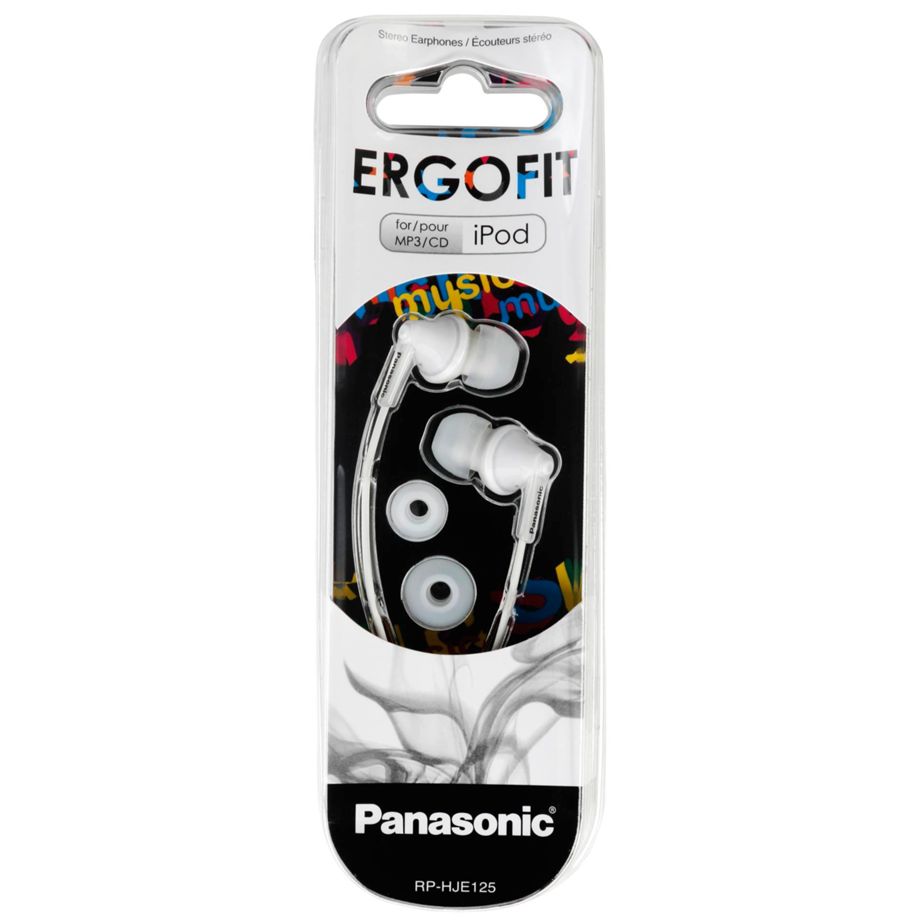 Fones de Ouvido Auriculares Panasonic RP-HJE125E-W Brancos