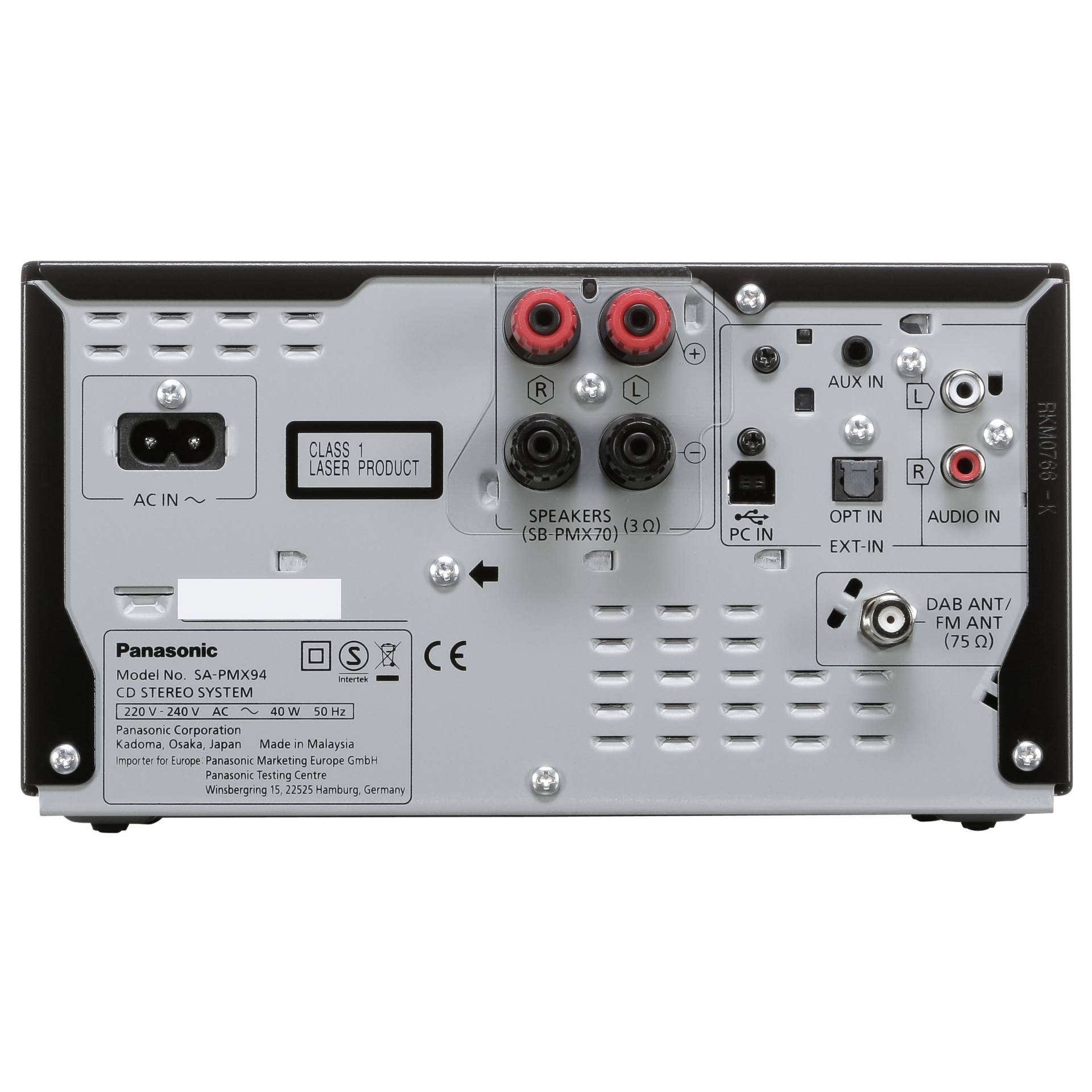 Aparelhagem Panasonic SC-PMX94 Mini Home Stereo Preto 120 W - Micro System 3 vias_2