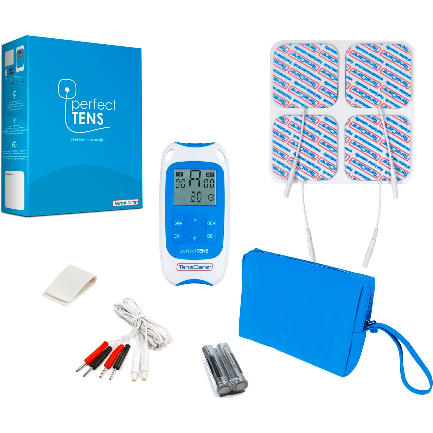 Eletroestimulador TensCare Perfect TENS 2 Canais 60 Níveis
