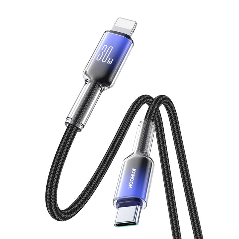 Joyroom S-A42 Crystal-Clear Series 30W USB-C - Lightning cable 1.2m - black_3
