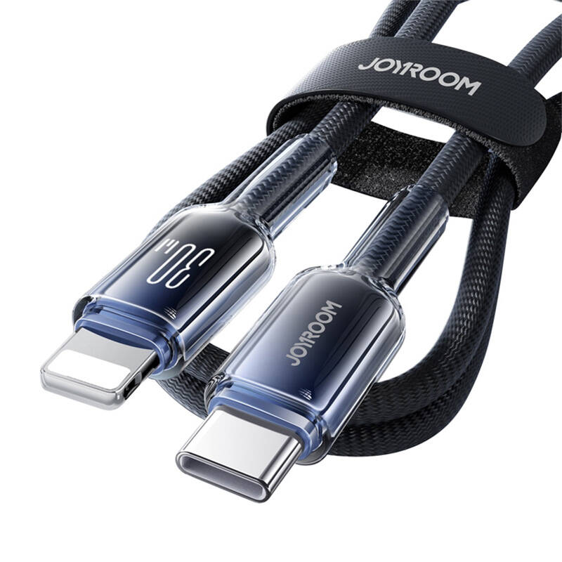 Joyroom S-A42 Crystal-Clear Series 30W USB-C - Lightning cable 1.2m - black_5