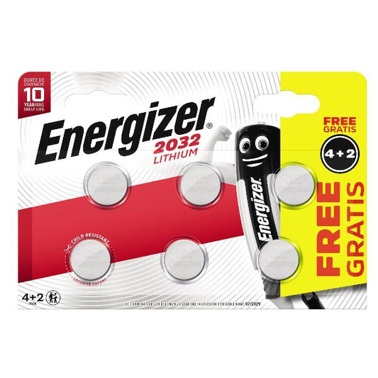 4 + 2 Batteria a bottone CR 2032 Litio 240 mAh 3 V (E303272402)_0