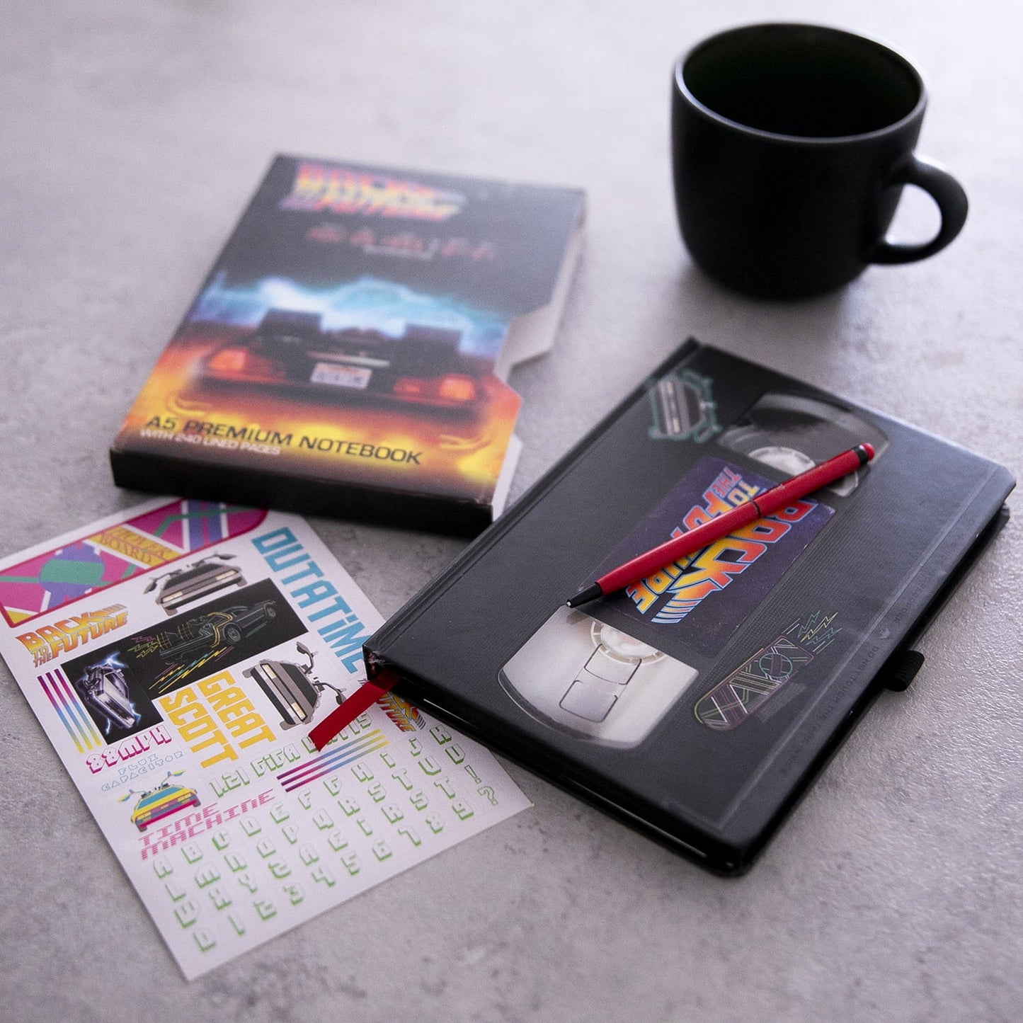 Caderno A5 Premium Regresso ao Futuro Delorean VHS
