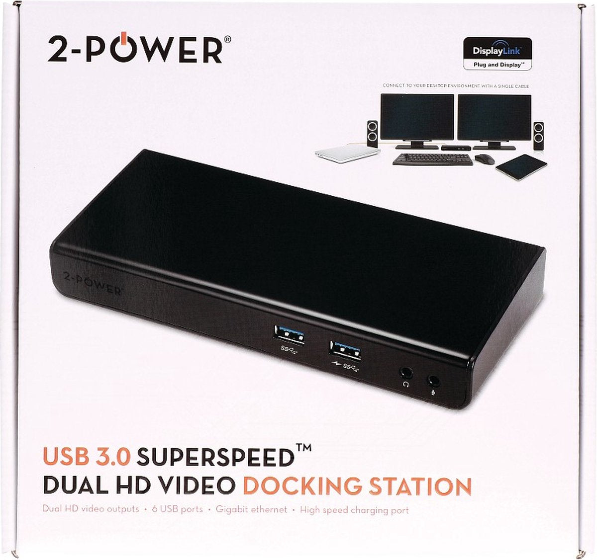 Docking USB 3.0 2-Power DOC0101A/ 1xHDMI/ / 1xDVI/ 6xUSB/ 1xRJ45/ 2xAudio