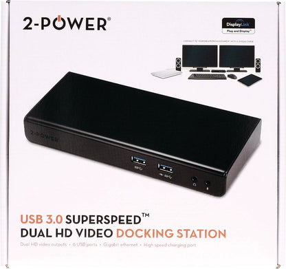 Docking USB 3.0 2-Power DOC0101A/ 1xHDMI/ / 1xDVI/ 6xUSB/ 1xRJ45/ 2xAudio