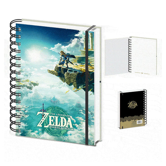 Caderno A5 The Legend of Zelda Tears of the Kingdom 3D