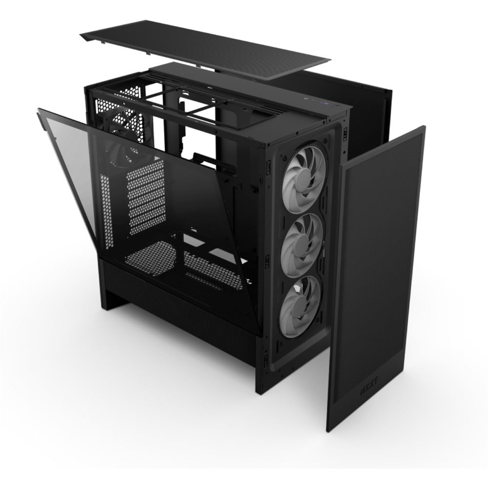 Caixa E-ATX NZXT H5 Flow RGB 2024 Vidro Temperado Preto