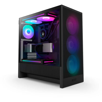 Caixa E-ATX NZXT H5 Flow RGB 2024 Vidro Temperado Preto