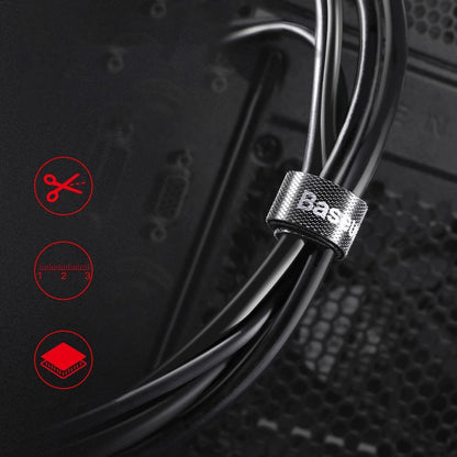 Baseus Colourful Circle Velcro Straps 1m Black_13