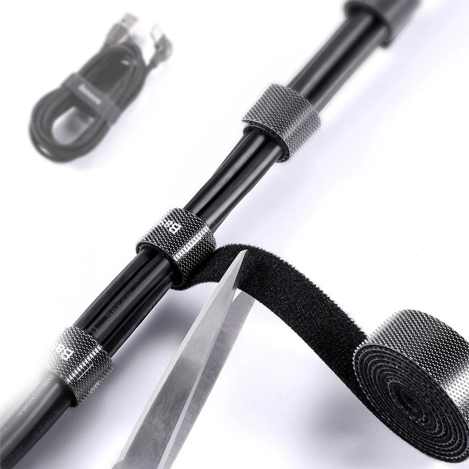 Baseus Colourful Circle Velcro Straps 1m Black_17