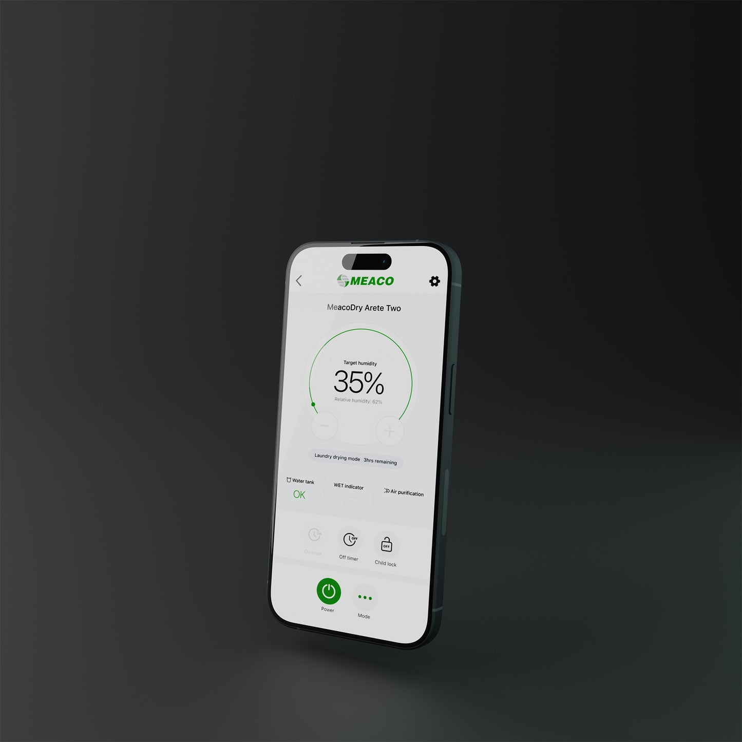 Desumidificador e Purificador de Ar MeacoDry Arete Two 20L WiFi