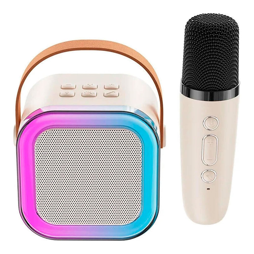 Karaoke mini com leds rgb, 8,8 x 6,8 x 8,8 cm_0