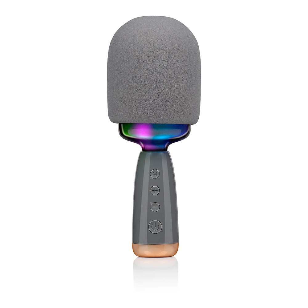 Microfone karaoke com altifalante, 5 w; 7,5 x 7,5 x 22 cm_0