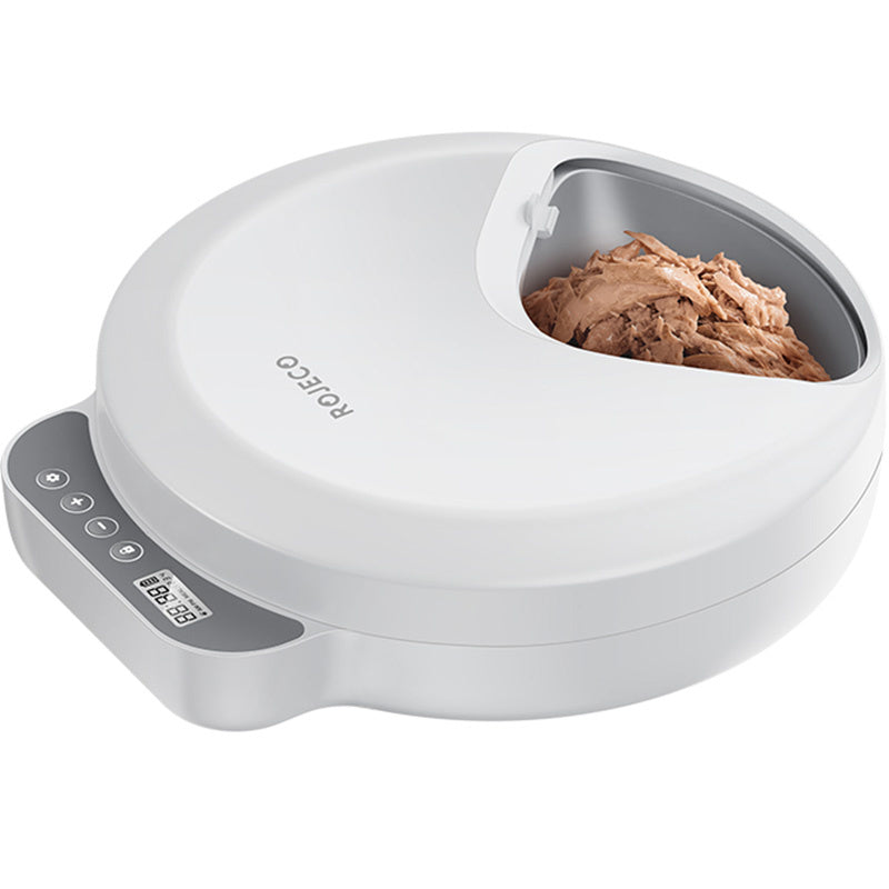 Rojeco F26 4 Meals Cat Feeder Button Version with 2 Ice Packs (white)_0