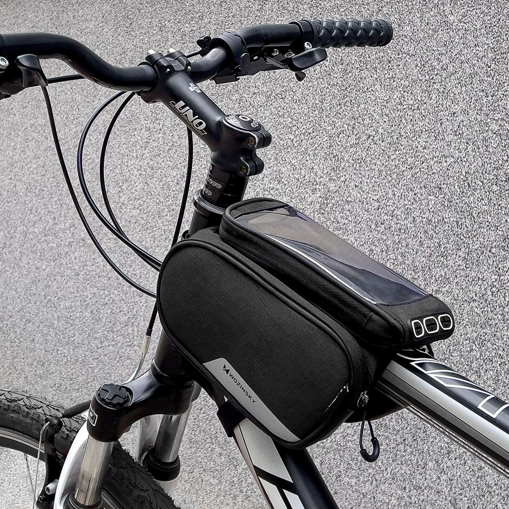 Wozinsky frame bike bag + detachable phone cover up to 6.5 "1.5l black (WBB7BK)_6