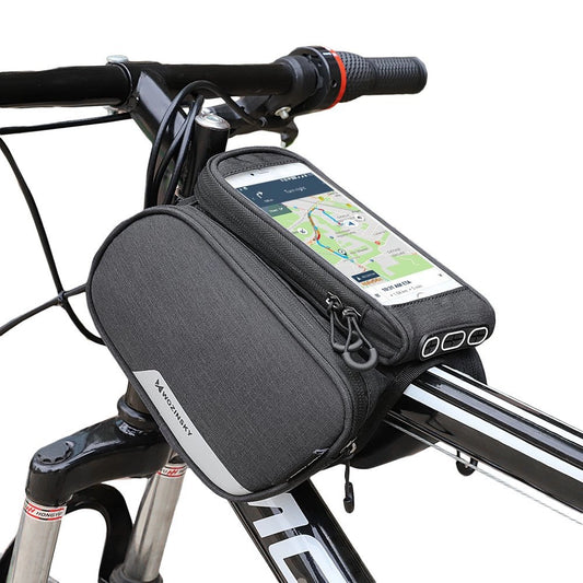 Wozinsky frame bike bag + detachable phone cover up to 6.5 "1.5l black (WBB7BK)_0