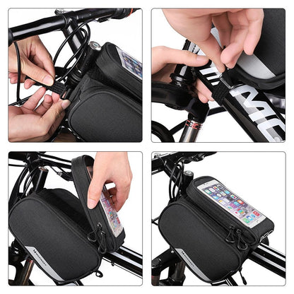 Wozinsky frame bike bag + detachable phone cover up to 6.5 "1.5l black (WBB7BK)_5