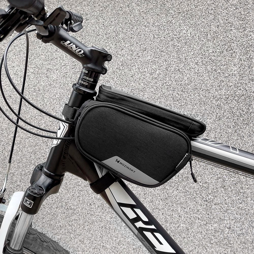 Wozinsky frame bike bag + detachable phone cover up to 6.5 "1.5l black (WBB7BK)_7