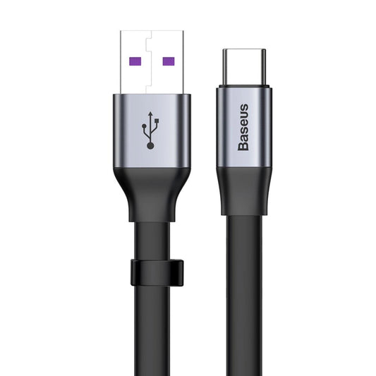 Baseus Simple flat cable USB cable / USB Type C SuperCharge 5A 40W Quick Charge 3.0 QC 3.0 23cm gray (CATMBJ-BG1)_0
