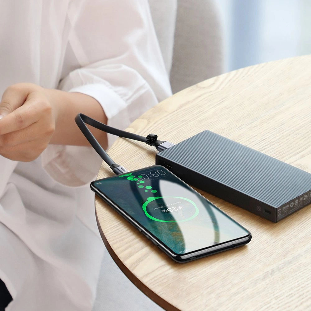 Baseus Simple flat cable USB cable / USB Type C SuperCharge 5A 40W Quick Charge 3.0 QC 3.0 23cm gray (CATMBJ-BG1)_7