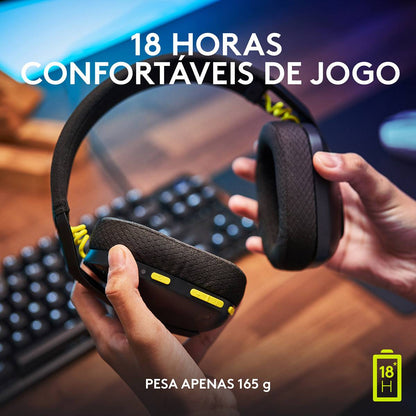 Headset Logitech G435 Lightspeed Wireless Gaming Preto