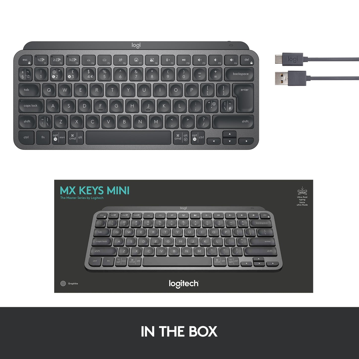 Teclado Logitech MX Keys Mini Grafite Layout Alemão