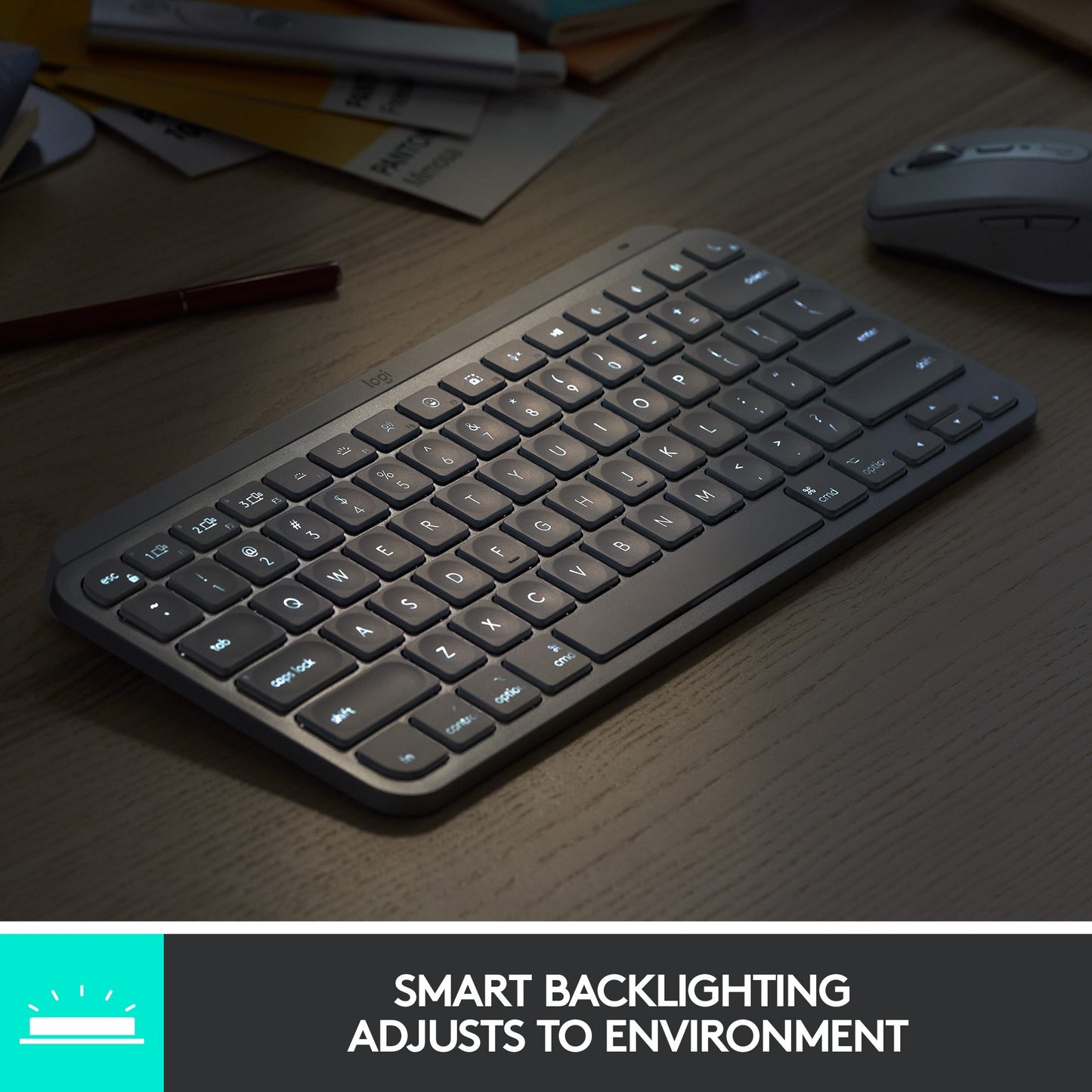Teclado Logitech MX Keys Mini Grafite Layout Alemão