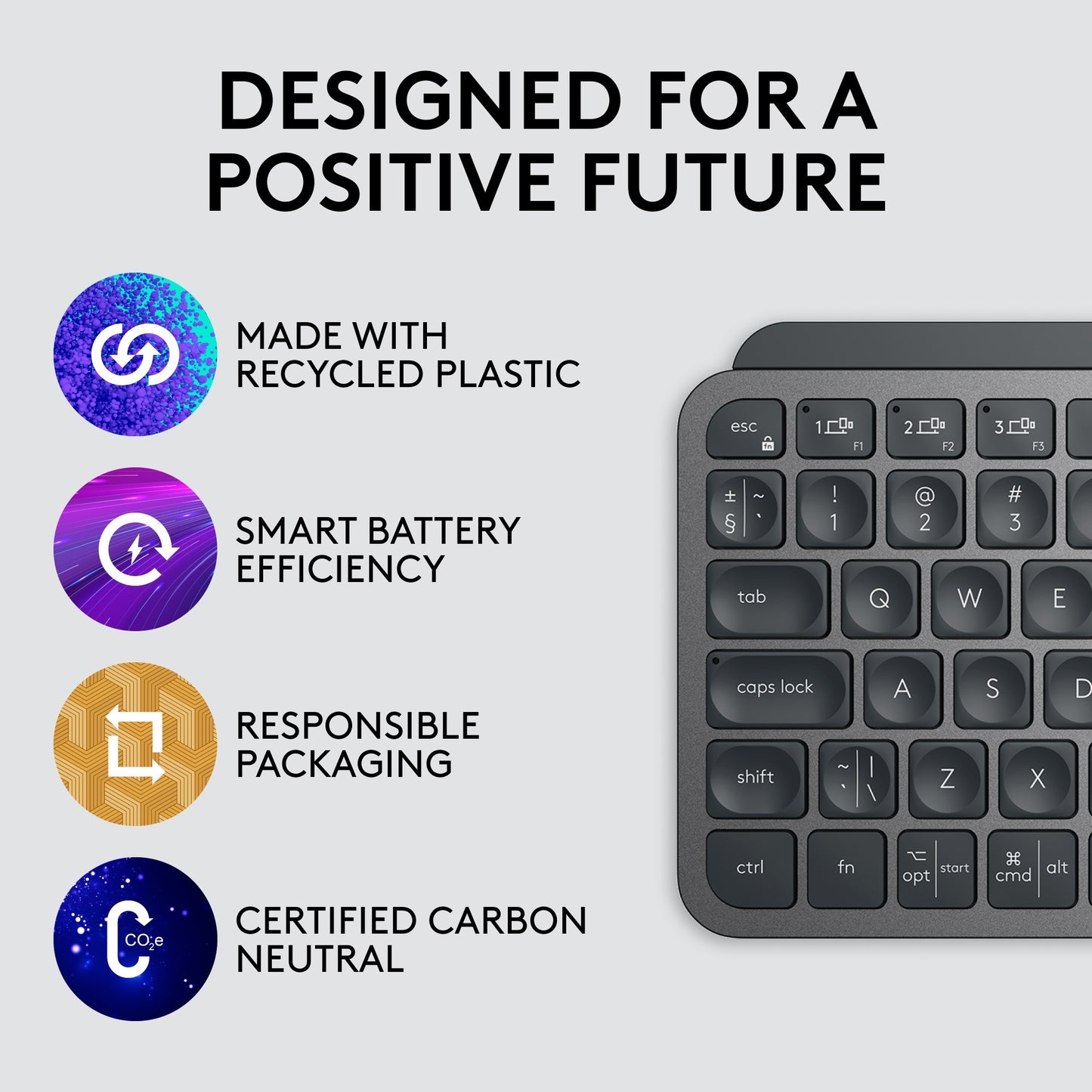 Teclado Logitech MX Keys Mini Grafite Layout Alemão