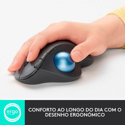 Rato Óptico Logitech Ergo M575S Wireless/Bluetooth Trackball 2000DPI Grafite
