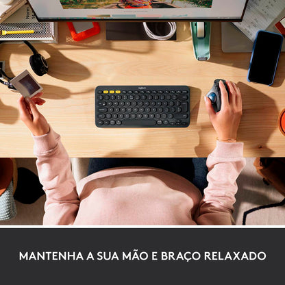 Rato Óptico Logitech Ergo M575S Wireless/Bluetooth Trackball 2000DPI Grafite
