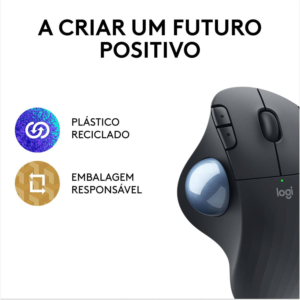 Rato Óptico Logitech Ergo M575S Wireless/Bluetooth Trackball 2000DPI Grafite