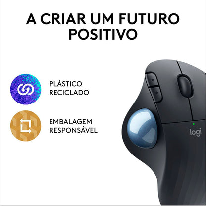 Rato Óptico Logitech Ergo M575S Wireless/Bluetooth Trackball 2000DPI Grafite